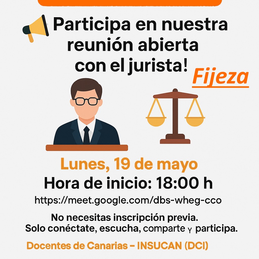 🟢 Nota Informativa | ¡Participa en nuestra reunión abierta con el jurista!