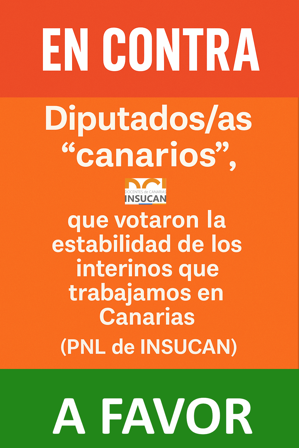  El Parlamento traiciona al profesorado de Canarias