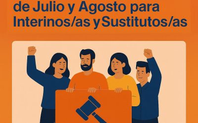 Reclamación del abono de julio y agosto para interinos/as y sustitutos/as