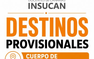 Adjudicación de destinos provisionales 2026-2027. Funcionarios en prácticas, reingresados e interinos.