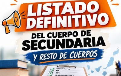 Listado definitivo del Cuerpo de Secundaria y resto de Cuerpos